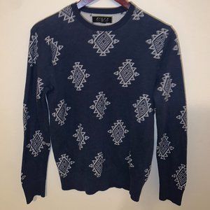 Forever 21 Tribal Blue Sweater